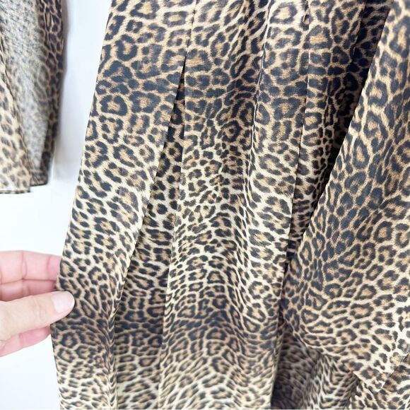 ZARA Long Sleeve Cheetah Print Dress w/Belt and Neck Tie XS‎ - Picture 7 of 14
